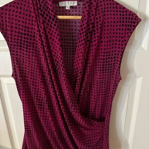 Chaus New York Sleeveless Draped Blouse